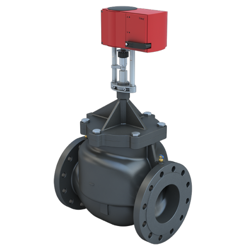 5" Flanged ANSI 250 | 336.23 GPM Pressure Independent Control Valve | H Cartridge | Normally Open | Linear Actuator | 24 VAC Floating;Modulating;On/Off | Fail Last | with Auxiliary Switches;Enclosed Terminal Strip;Time Out 0