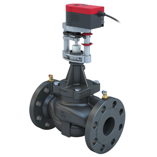 2.5" Flanged ANSI 125 | 64.52 GPM Pressure Independent Control Valve | L Cartridge | Normally Open | Linear Actuator | 24 VAC Floating;Modulating;On/Off | Fail Last 0