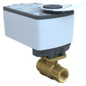 1/2 inch, ST2 Threaded Characterized ball valve, 2way, CV .46, Normally Closed | Valve actuator, 24 Vac/dc, 27 lb-in,on/off, Spring Return