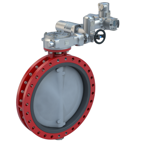 30 inch Flanged Butterfly Valve Resilient Seated, ANSI Class 125/150, DI body,NDI Disc, CV 52443, Normally Open | 120 VAC, On/Off, 40680 lb-in, NEMA 4 0