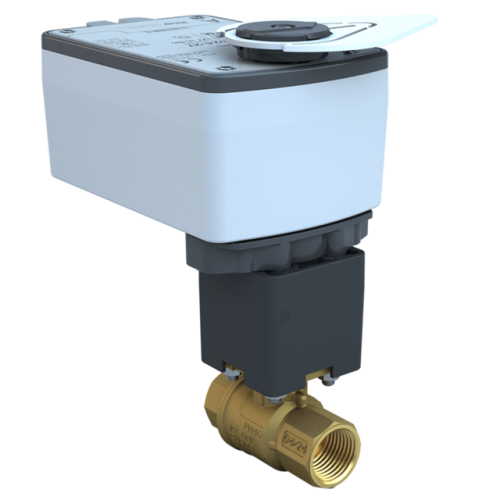 1/2 inch, ST2 Threaded Characterized ball valve, 2way, CV 1.9, Normally Closed | Valve actuator, 24 Vac/dc, 27 lb-in,on/off, Spring Return 0