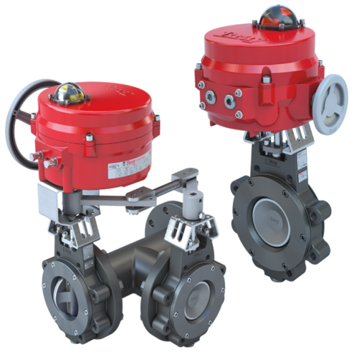 12 inch Lugged Butterfly valve High Performance, ANSI Class 150, CS body, CV 2530, Normally Closed | 24 VAC/DC, modulating, 5000 lb-in, NEMA 4, Heater 0