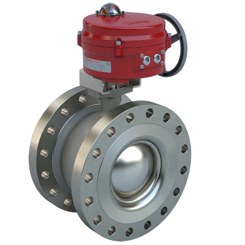 8 inch, Flanged segmented ball valve, SS, CV 1350, Normally Open | 120 VAC, Two position, 3000 lb-in, NEMA 4, Heater 0